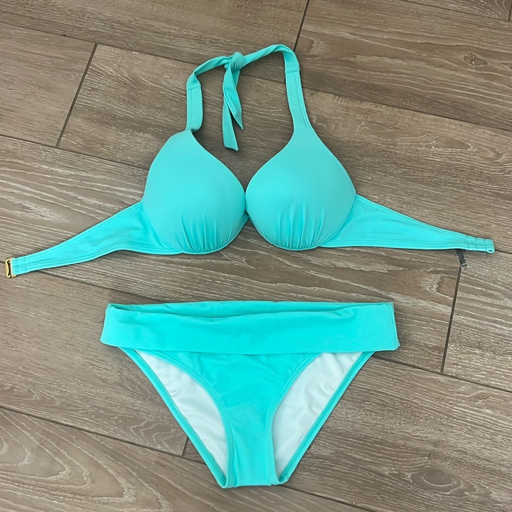 Victoria’s Secret 2 pc bikini swimsuit M/ 36C aqua